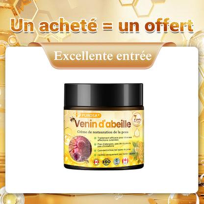 PUROSA® Crème de soin au venin d’abeille – Anti-âge, hydratation, réparation cutanée, unification du teint, traitement de l’acné et des taches brunes, élimination des verrues et des grains de beauté, soulagement du psoriasis