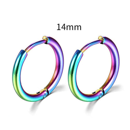 2022 New Simple Stainless Steel Gold Small Hoop Earrings for Women Men Cartilage Ear Piercing Jewelry Pendientes Hombre Mujer